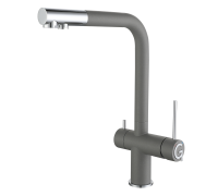 Rivelato Lugano Г-обр. с краном питьевой воды D-35мм grigio metallizzato/cromo