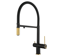 Rivelato Adria U-обр. гибкий излив с краном питьевой воды D-35мм antracite/oro