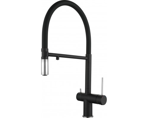 Rivelato Adria U-обр. гибкий излив с краном питьевой воды D-35мм nero/cromo