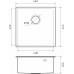 Rivelato RINOX 4444 UN PVD black нерж.стал подстольный монтаж 1 чаша 440*440*200 мм