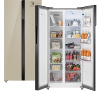 Weissgauff WSBS 500 Inverter NoFrost Beige Glass