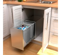 Ekotech Система сортировки ECOBOX INOX 24 л, распашной фасад 350 мм, нержавеющая сталь