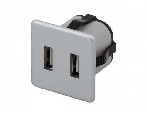 Furnika Розетка USB, врезная, алюминий