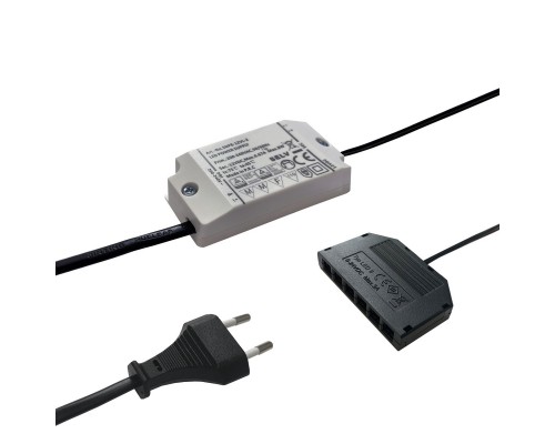Трансформатор DLIGHT, 12 V, 8 W, подключение максимум 6-ти светильников