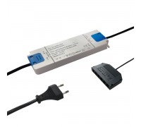 Трансформатор DLIGHT, 12 V, 30 W, подключение максимум 6-ти светильников