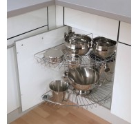 Vauth-Sagel Карусель 2/4, распашной фасад 400 мм, корзины - сетка, хром