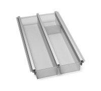 NinkaPlast Лоток CUISIO PRO для столовых приборов, ширина фасада 300 мм, 195-220х473х55 мм, серый