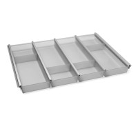 NinkaPlast Лоток CUISIO PRO для столовых приборов, ширина фасада 700 мм, 610-635х473х55 мм, серый