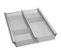 NinkaPlast Лоток CUISIO PRO для столовых приборов, ширина фасада 400 мм, 310-335х463х55 мм, серый