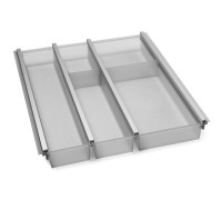 NinkaPlast Лоток CUISIO PRO для столовых приборов, ширина фасада 450 мм, 345-370х463х55 мм, серый