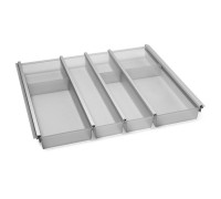 NinkaPlast Лоток CUISIO PRO для столовых приборов, ширина фасада 600 мм, 495-520х463х55 мм, серый