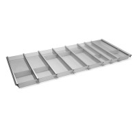 NinkaPlast Лоток CUISIO PRO для столовых приборов, ширина фасада 1200 мм, 1095-1120х463х55 мм, серый