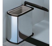 Hailo Мусорное ведро UNO (OKO FLEX) 18 л, распашной фасад 450 мм, нержавеющая сталь