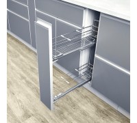 Duslar Бутылочница DYNAMIC, выдвижной фасад 200 мм, хром