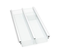 NinkaPlast Лоток CUISIO PRO для столовых приборов, ширина фасада 300 мм, 195-220х463х55 мм, белый
