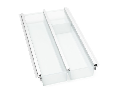 NinkaPlast Лоток CUISIO PRO для столовых приборов, ширина фасада 300 мм, 195-220х463х55 мм, белый