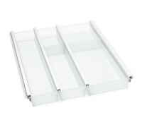 NinkaPlast Лоток CUISIO PRO для столовых приборов, ширина фасада 450 мм, 345-370х463х55 мм, белый