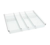 NinkaPlast Лоток CUISIO PRO для столовых приборов, ширина фасада 600 мм, 495-520х463х55 мм, белый