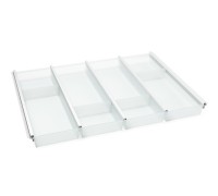 NinkaPlast Лоток CUISIO PRO для столовых приборов, ширина фасада 700 мм, 610-635х463х55 мм, белый