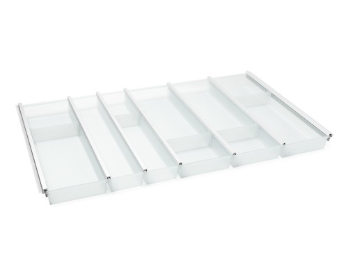 NinkaPlast Лоток CUISIO PRO для столовых приборов, ширина фасада 900 мм, 795-820х463х55 мм, белый