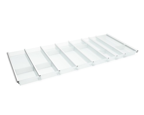 NinkaPlast Лоток CUISIO PRO для столовых приборов, ширина фасада 1200 мм, 1095-1120х473х55 мм, белый
