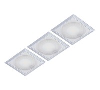 Forma e Funzione Комплект из трансформатора и 3-х врезных светодиодных светильника SUN QUADRO, 24V, дневной, алюминий