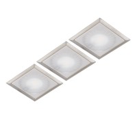 Forma e Funzione Комплект из трансформатора и 3-х врезных светодиодных светильника SUN QUADRO, 24V, дневной, сталь