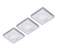 Forma e Funzione Комплект из трансф-ра и 3-х накладных светодиод. светильника SUN QUADROxT, 24V, теплый, алюминий