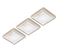 Forma e Funzione Комплект из трансф-ра и 3-х накладных светодиод. светильника SUN QUADROxT, 24V, теплый, сталь