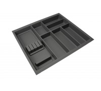 Dirks Лоток BASIC SOFT-TOUCH для столовых приборов, ширина фасада 600 мм, 519х473х58 мм, антрацит