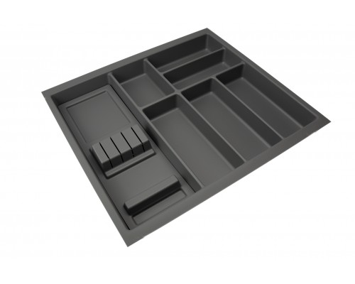Dirks Лоток BASIC SOFT-TOUCH для столовых приборов, ширина фасада 600 мм, 519х473х58 мм, антрацит