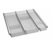 NinkaPlast Лоток CUISIO PRO для столовых приборов, ширина фасада 500 мм, 410-435х473х55 мм, серый
