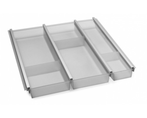 NinkaPlast Лоток CUISIO PRO для столовых приборов, ширина фасада 500 мм, 410-435х463х55 мм, серый