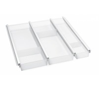 NinkaPlast Лоток CUISIO PRO для столовых приборов, ширина фасада 500 мм, 410-435х463х55 мм, белый