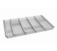 NinkaPlast Лоток CUISIO PRO для столовых приборов, ширина фасада 800 мм, 710-735х463х55 мм, серый