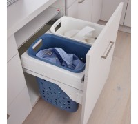 Hailo Система хранения белья LAUNDRY CARRIER 66 л, выдвижной фасад 600 мм, белый/синий