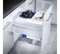 Hailo Система хранения белья LAUNDRY CARRIER 80 л, выдвижной фасад 600 мм, белый/синий