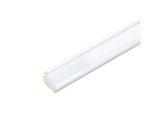 DLIGHT Светодиодный светильник ANGLE без выключателя, кабель СПРАВА, 9.6 W/м, теплый, алюминий