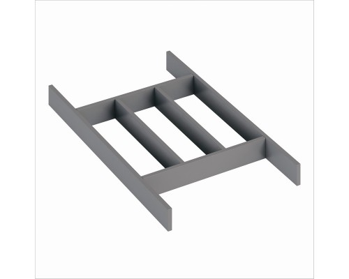 Лоток-рамка WOODLINE BLANK для столовых приборов, ширина фасада 400-1200 мм, 276х472х43 мм, антрацит