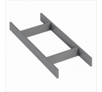 Лоток-рамка WOODLINE BLANK для столовых приборов, ширина фасада 300-1200 мм, 186х472х43 мм, антрацит