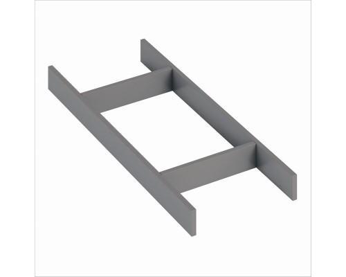 Лоток-рамка WOODLINE BLANK для столовых приборов, ширина фасада 300-1200 мм, 186х472х43 мм, антрацит