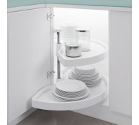 NinkaPlast Карусель 2/4, распашной фасад 450 мм, корзины - пластик, белый