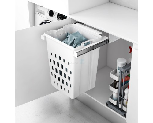 MENAGE CONFORT Корзина COMPACT для хранения белья 50 л, распашной фасад 480 мм, белый