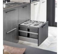 Ekotech Система сортировки JAZZ 31 л, 5 ведер, выдвижной фасад 600 мм, антрацит
