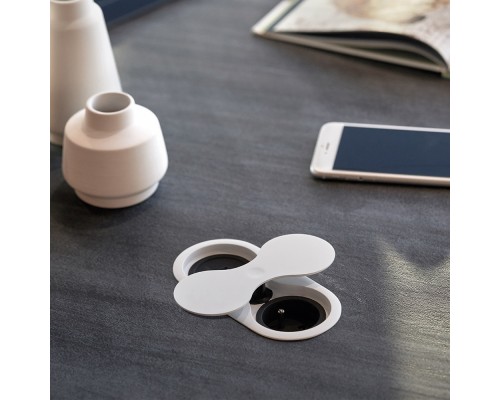 SFL Розетка EIGHT USB, врезная, белый