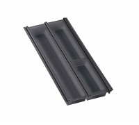 NinkaPlast Лоток CUISIO PRO для столовых приборов, ширина фасада 300 мм, 195-220х473х55 мм, черный