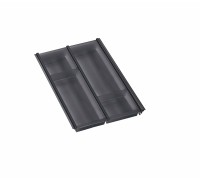 NinkaPlast Лоток CUISIO PRO для столовых приборов, ширина фасада 400 мм, 310-335х473х55 мм, черный