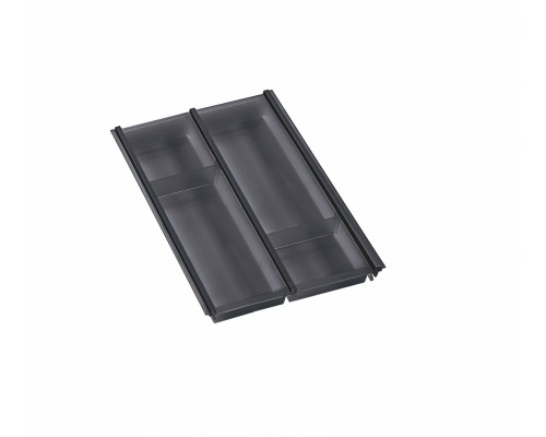 NinkaPlast Лоток CUISIO PRO для столовых приборов, ширина фасада 400 мм, 310-335х473х55 мм, черный