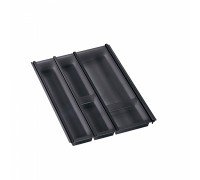 NinkaPlast Лоток CUISIO PRO для столовых приборов, ширина фасада 450 мм, 345-370х473х55 мм, черный