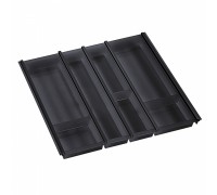 NinkaPlast Лоток CUISIO PRO для столовых приборов, ширина фасада 600 мм, 495-520х473х55 мм, черный